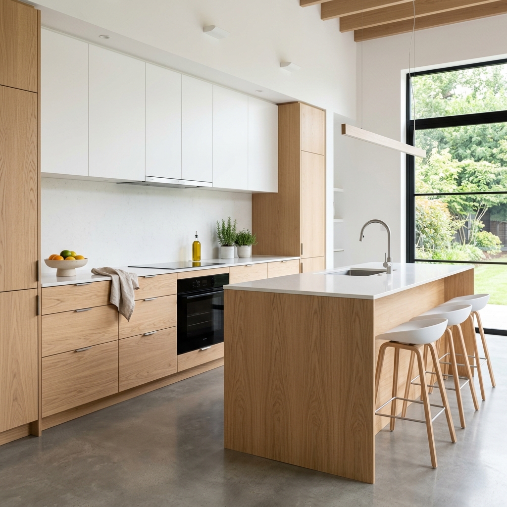 Tủ bếp gỗ MDF hiện đại